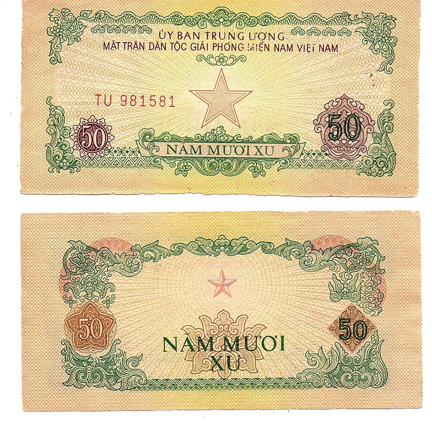 Vietnam-South #R3/VF+   50 Xu (= 0,50 Đồng)